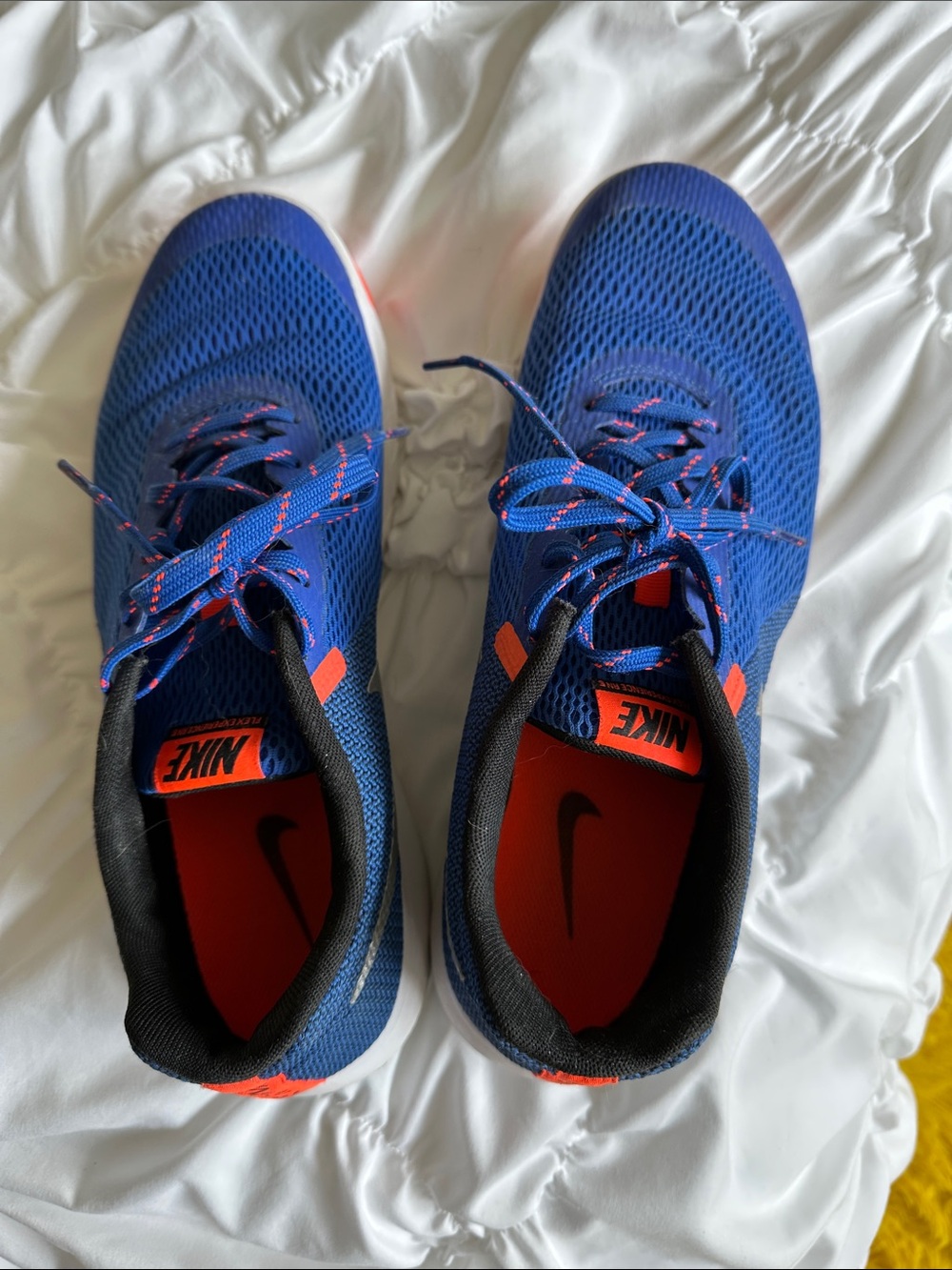 Nike Men’s Athletic Shoes in Blue with Orange Highlights
